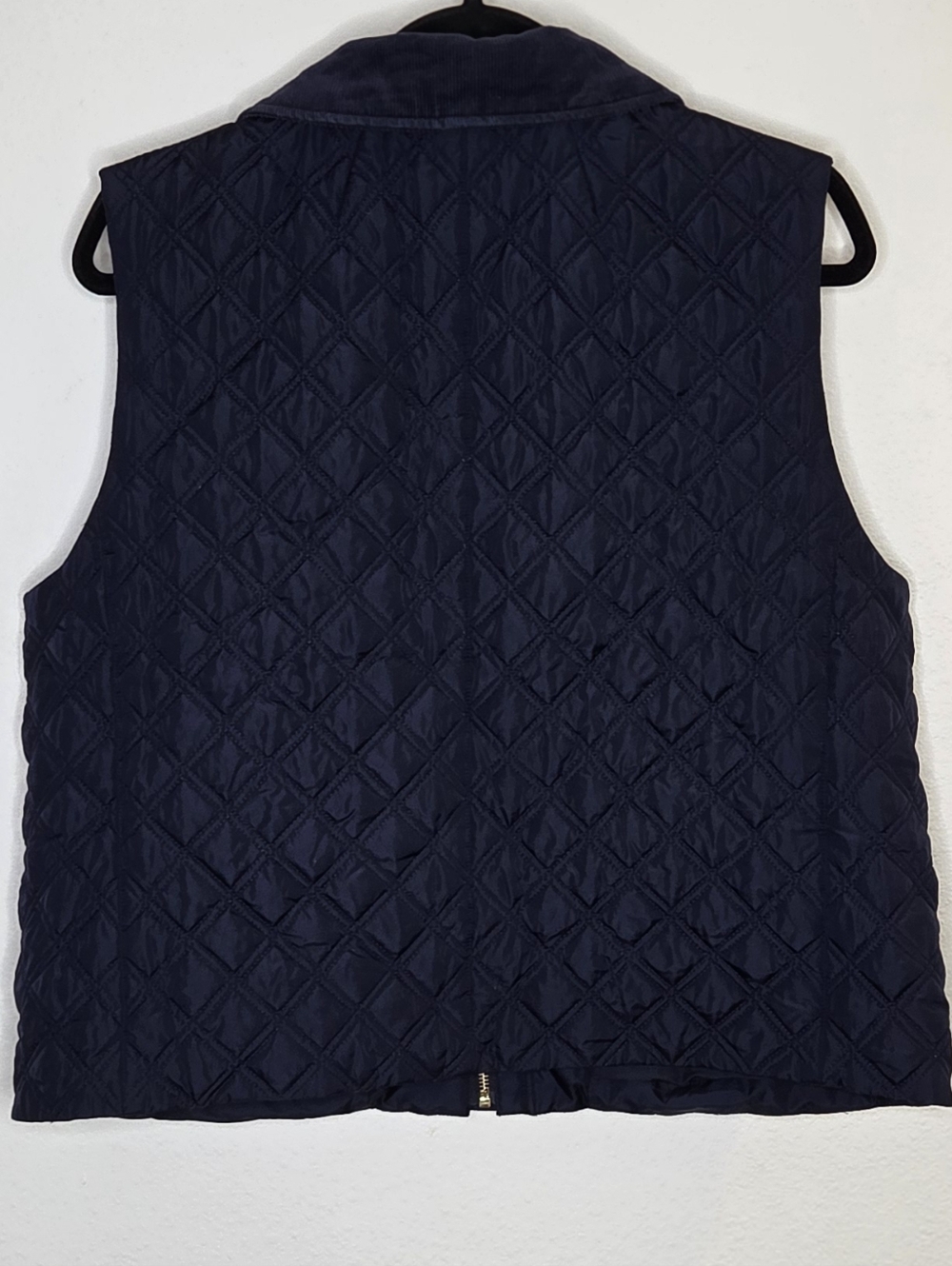 J.Crew Signature Puffer Vest In Navy With Navy Corduroy Collar - Picture 15 of 16